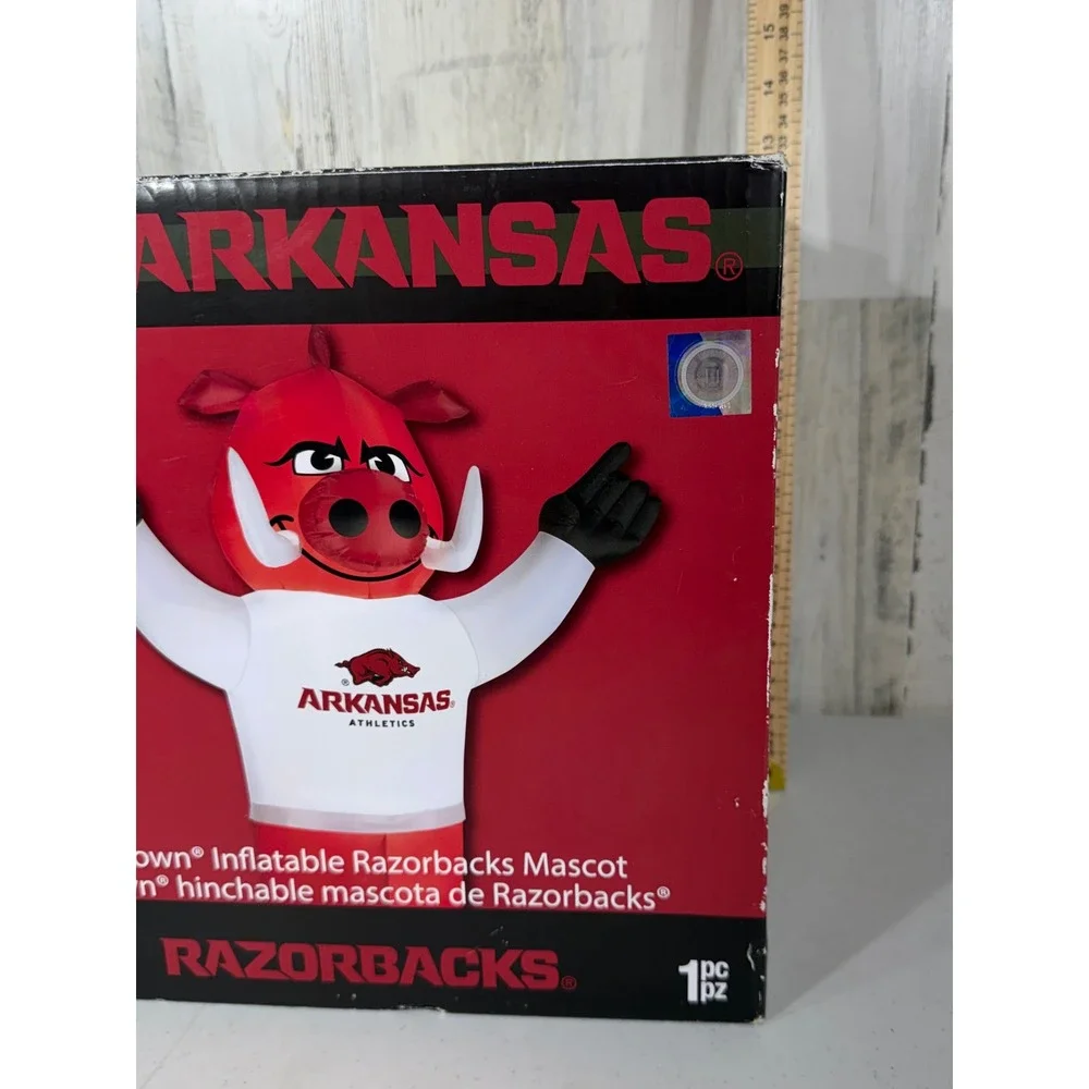 Arkansas Razorbacks‎ NCAA Mascot Inflatable Blow Up 7ft Yard Decoration New READ